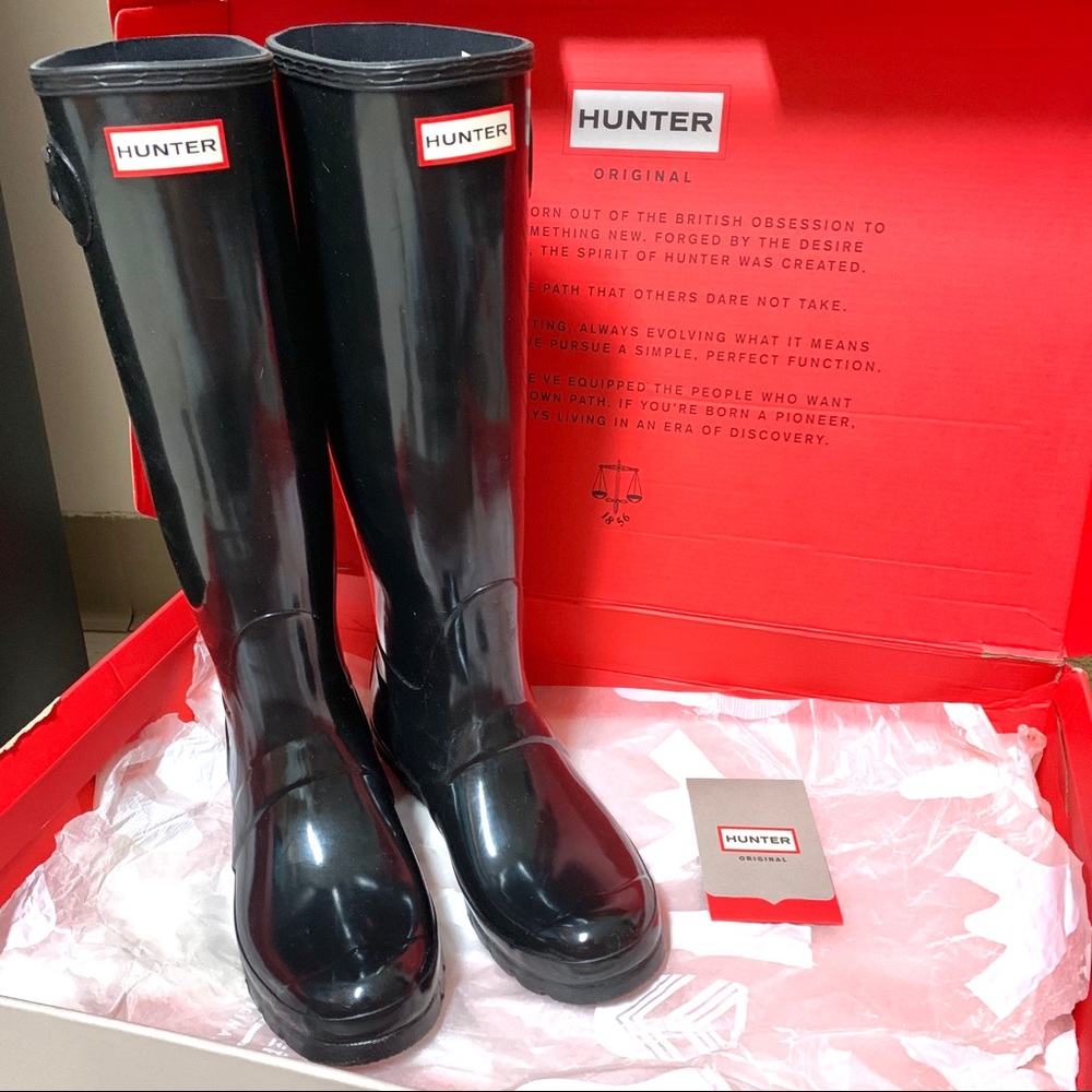 Hunter Original Tall Black Gloss Rain Boots